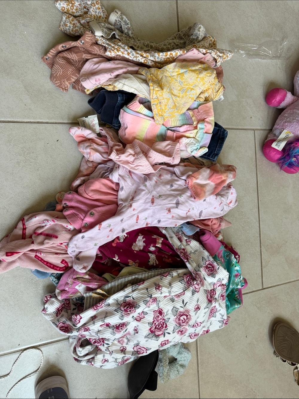 Mixed Girls' Baby Clothing Bundle - Pink, Yellow, White, Floral